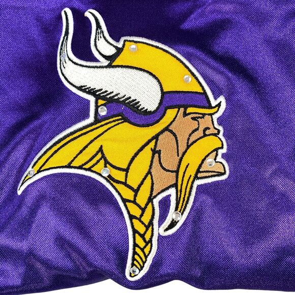 Minnesota Vikings Shirt Womens Medium Purple NFL Team Apparel Football Sports - Picture 11 of 12